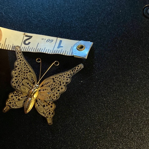 Dainty Goldtone Butterfly Pin - Picture 6 of 7